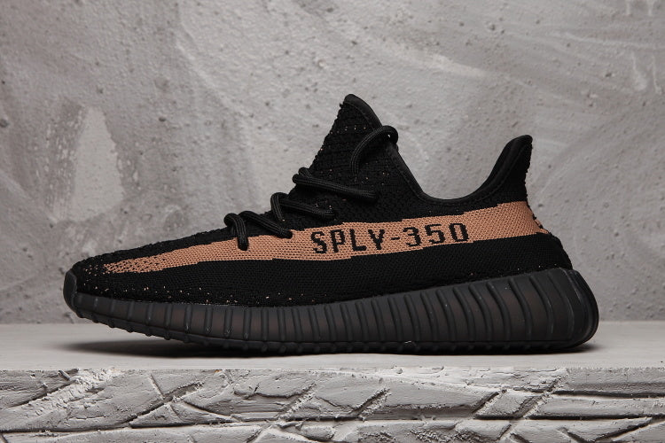 Yeezy 350 V2 Black Peach Stripe Sneakers