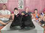 Jordan Black and Pink Basketball Sneakers