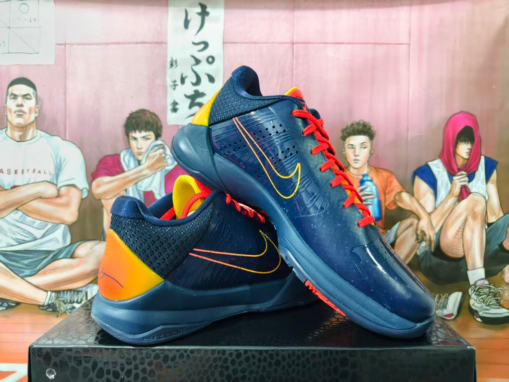 Nike Kobe 5 Basketball Shoes Navy Orange
