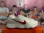 Nike White and Red Swoosh Sneakers