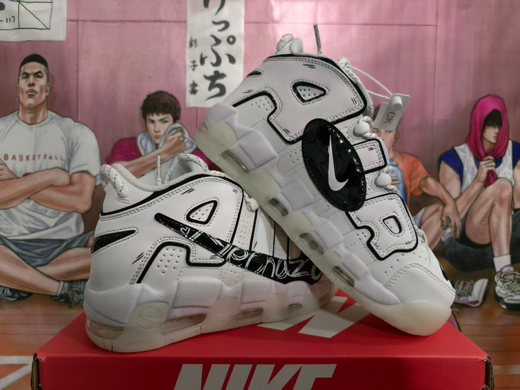 Nike Air More Uptempo White Black Sneakers