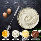 Multifunctional Stainless Steel Whisk Milk Frother Hand Push Blender for Eggs Cream Baking Kitchen Mixing Tool