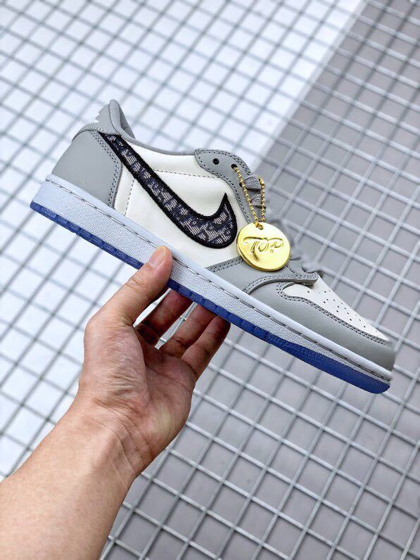 Dior x Air Jordan 1 Low Grey White Blue CN8608-002