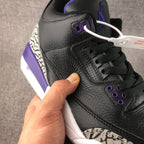 Jordan 3 Court Purple Black Sneakers CT8532-050
