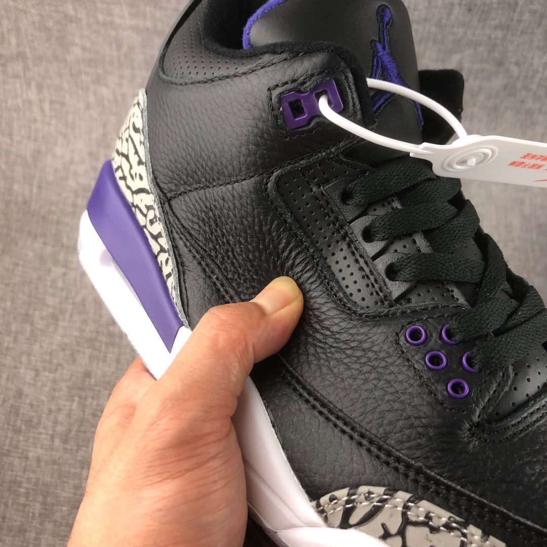Jordan 3 Court Purple Black Sneakers CT8532-050