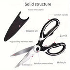 Heavy Duty Stainless Steel Kitchen Scissors Multi Purpose Poultry Shears for Cutting Meat Fish and Bones Kitchen Tool