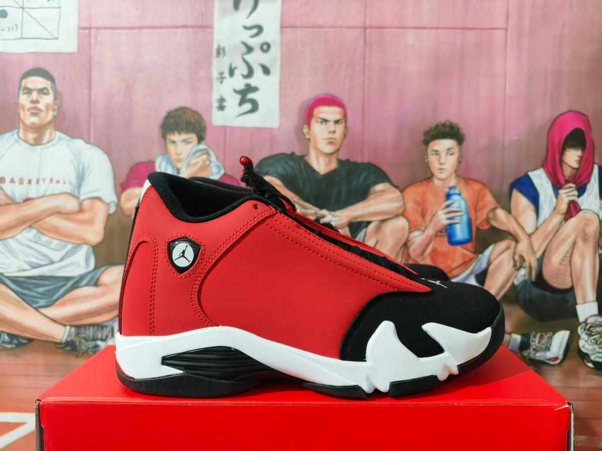 Jordan Red and Black High-Top Basketball Sneakers