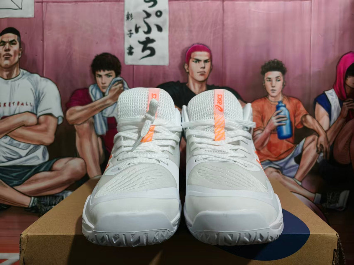 ASICS Sky Elite FF 3 White Orange Volleyball Shoes
