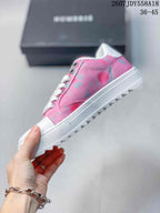 NUMERIS Pink and White Low-Top Platform Sneakers 711085UYQ