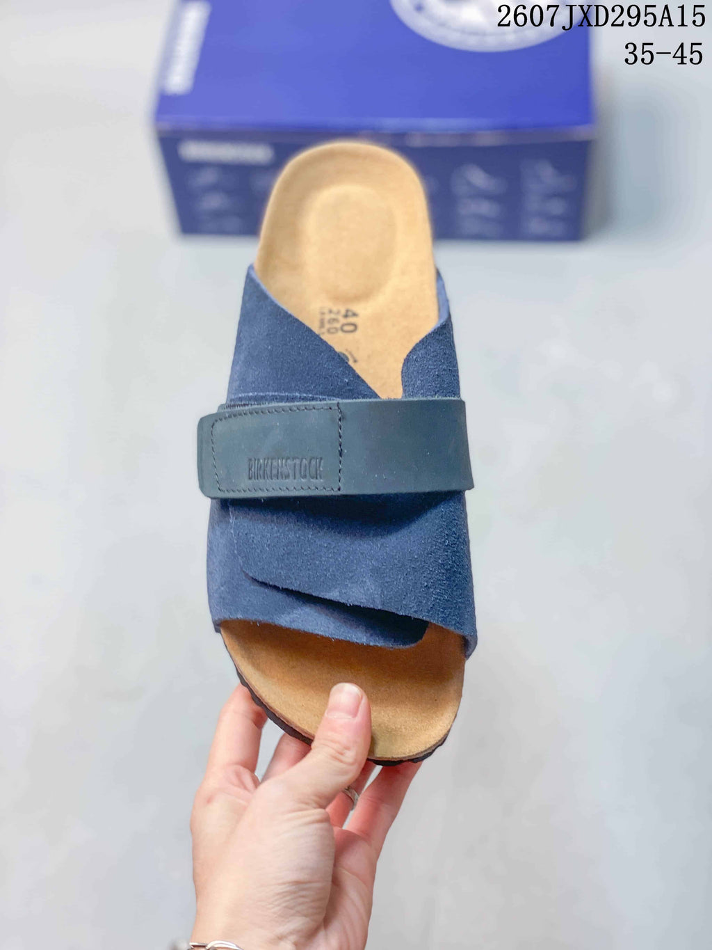 Birkenstock Boston Suede Sandals Navy 2607JXD295A15