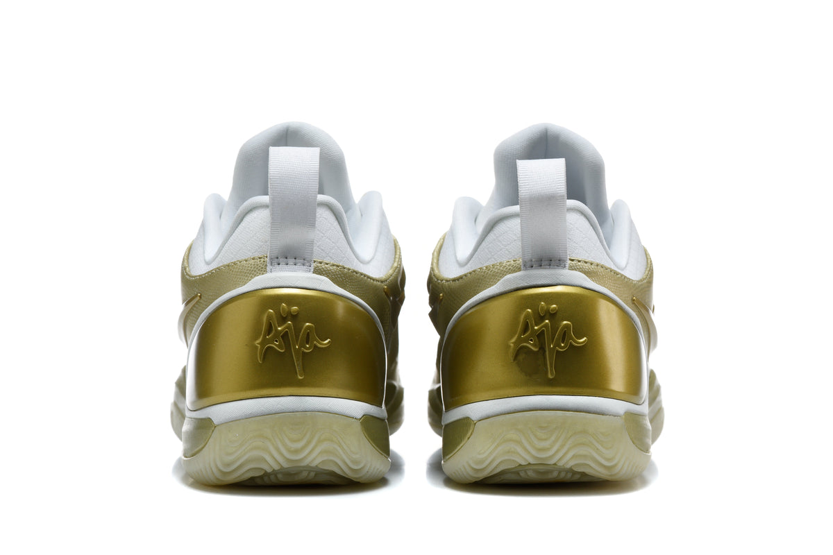 Nike 511-2 White and Gold Basketball Sneakers