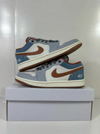 Jordan Air Jordan 1 Low Sneakers Blue Gray and Brown FZ5045-019