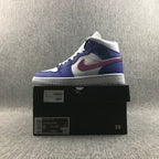 Jordan Air 1 Mid Blue Pink Sneakers 554724-451