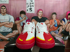 Converse White and Red Low-Top Sneakers