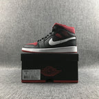 Jordan Air Jordan 1 Mid Black Red Sneakers 554724-020