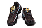 Nike Shox TL Sneakers in Brown, Blue and Gold