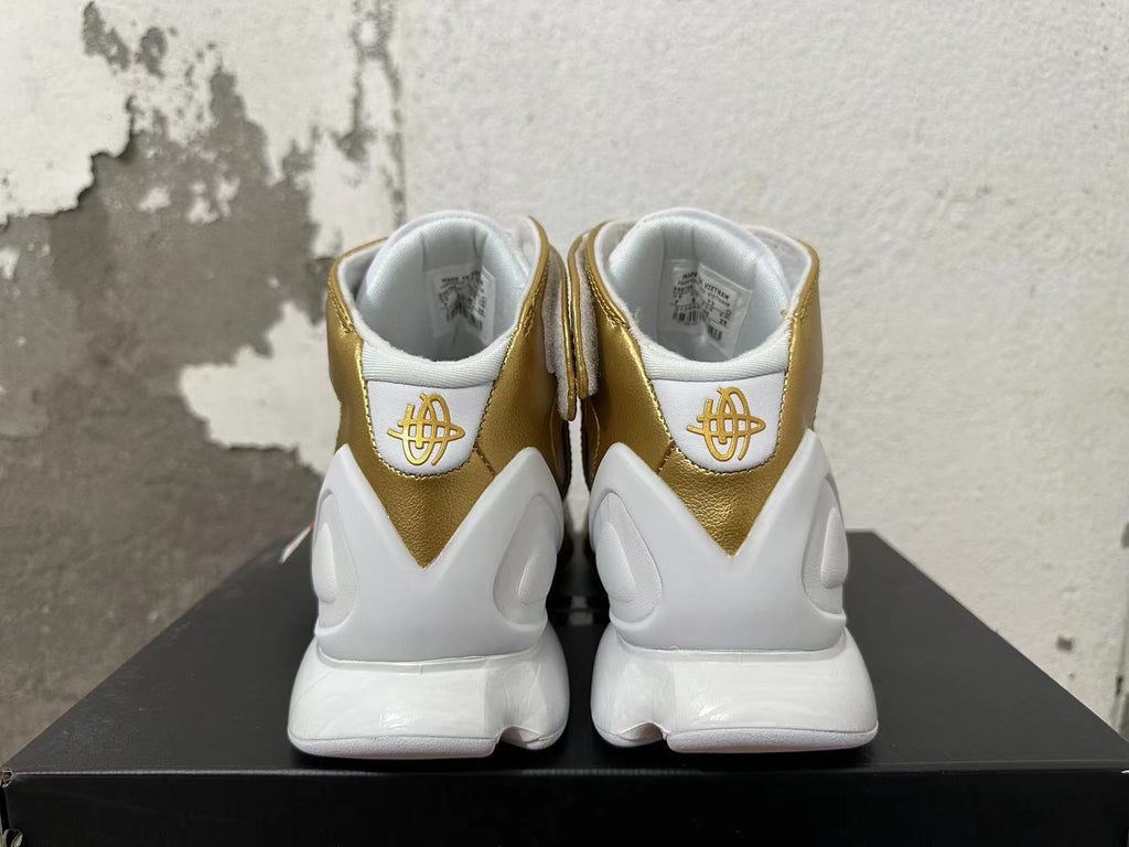 Nike Zoom 2K5 White and Metallic Gold Basketball Shoes