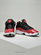 Jordan 6 Rings Black Red High-Top Sneakers