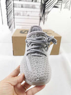 Yeezy 350 V2 Kids Sneakers Gray Pink Tail Light