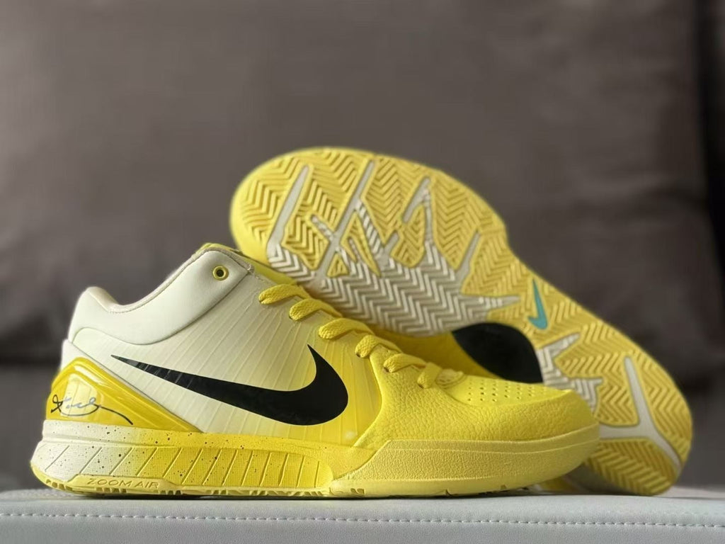 Nike Kobe 4 Basketball Sneakers Yellow and Black