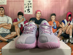 Pink and Gray Basketball Sneakers