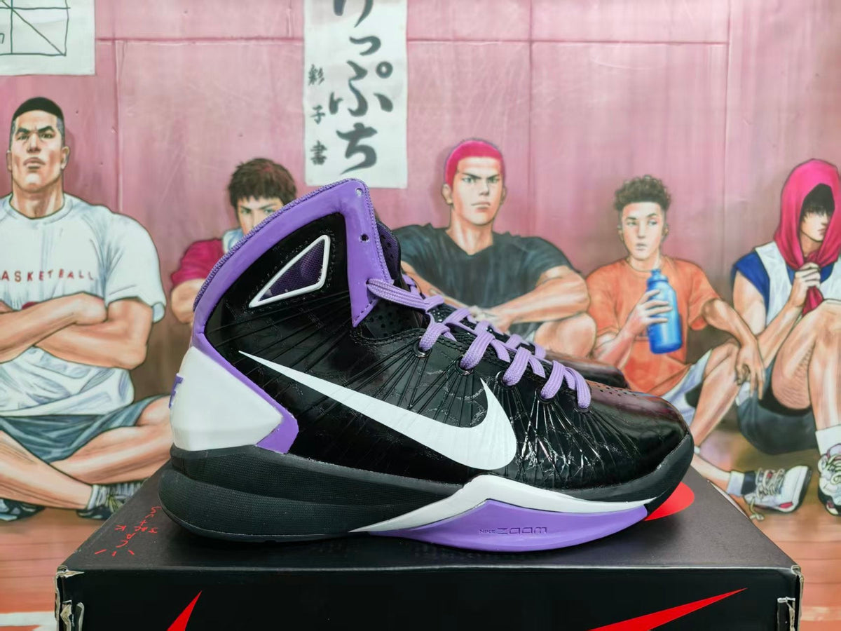Nike Zoom Kobe 5 Basketball Shoes Black White Purple