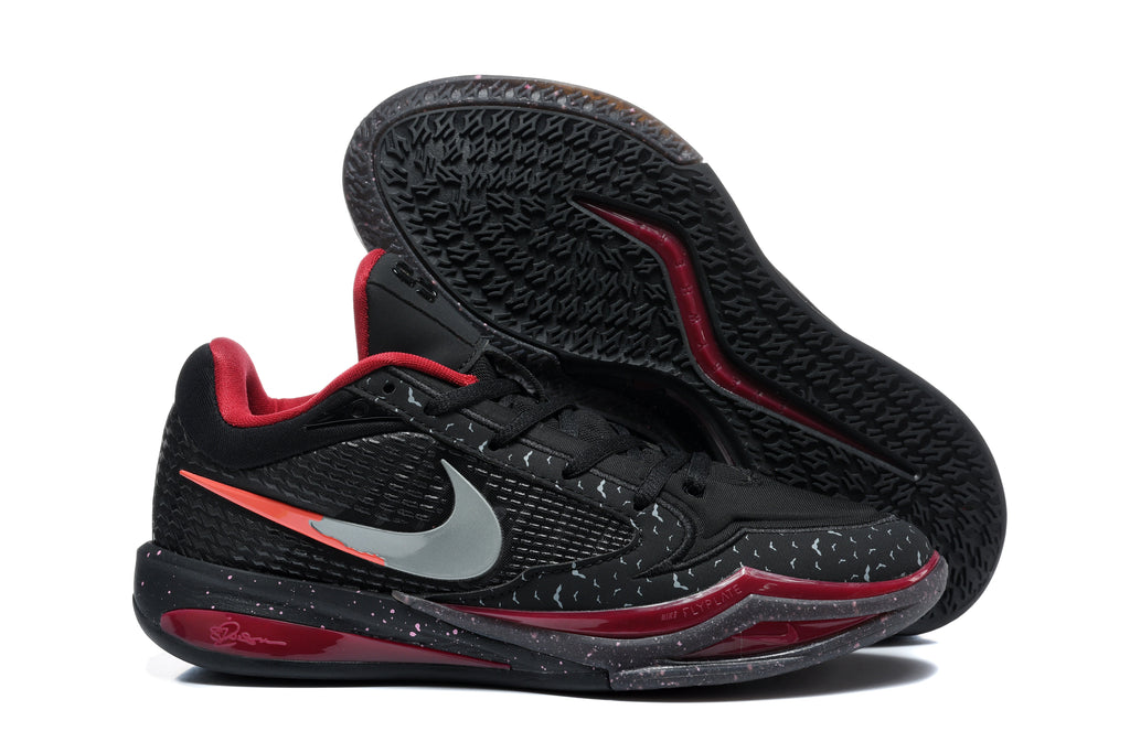 Nike Basketball Shoes Black and Red Low-Top Sneakers