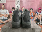 Jordan 4 Gray Black High-Top Sneakers