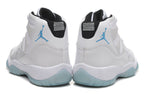Jordan Air Jordan 11 Retro High-Top Sneakers White and Blue