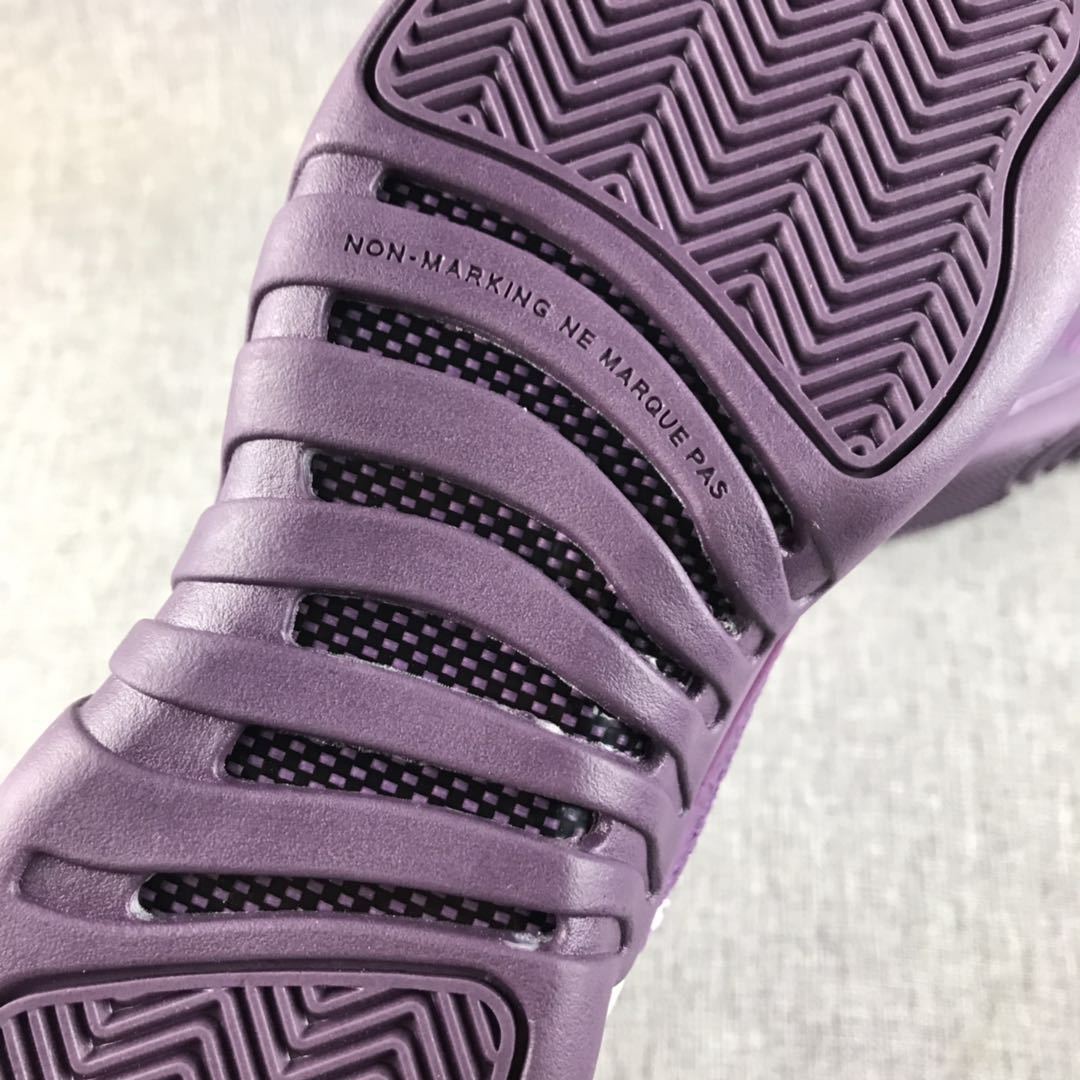 Jordan Air Jordan 12 Retro White and Deep Purple Sneakers