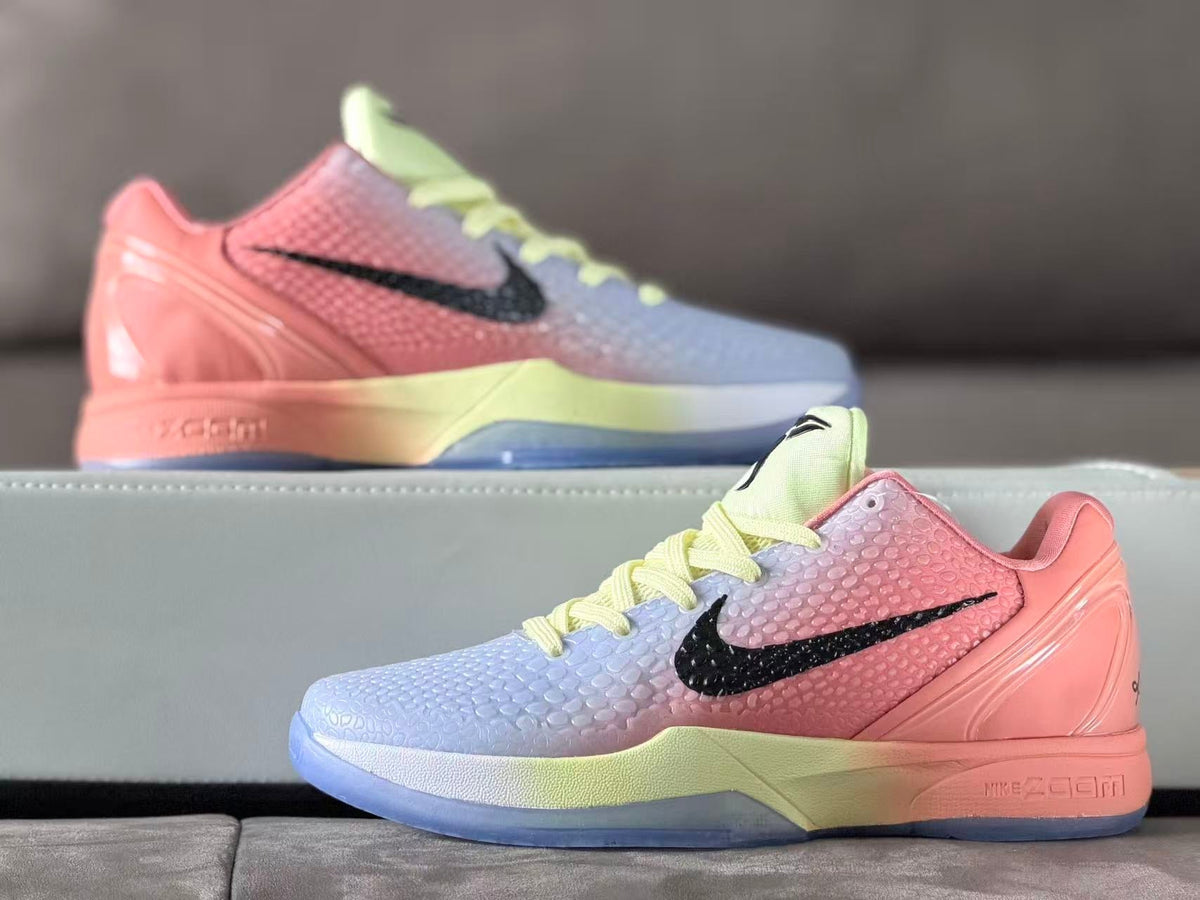 Nike Kobe 6 Brunson PE Basketball Sneakers Pink Blue