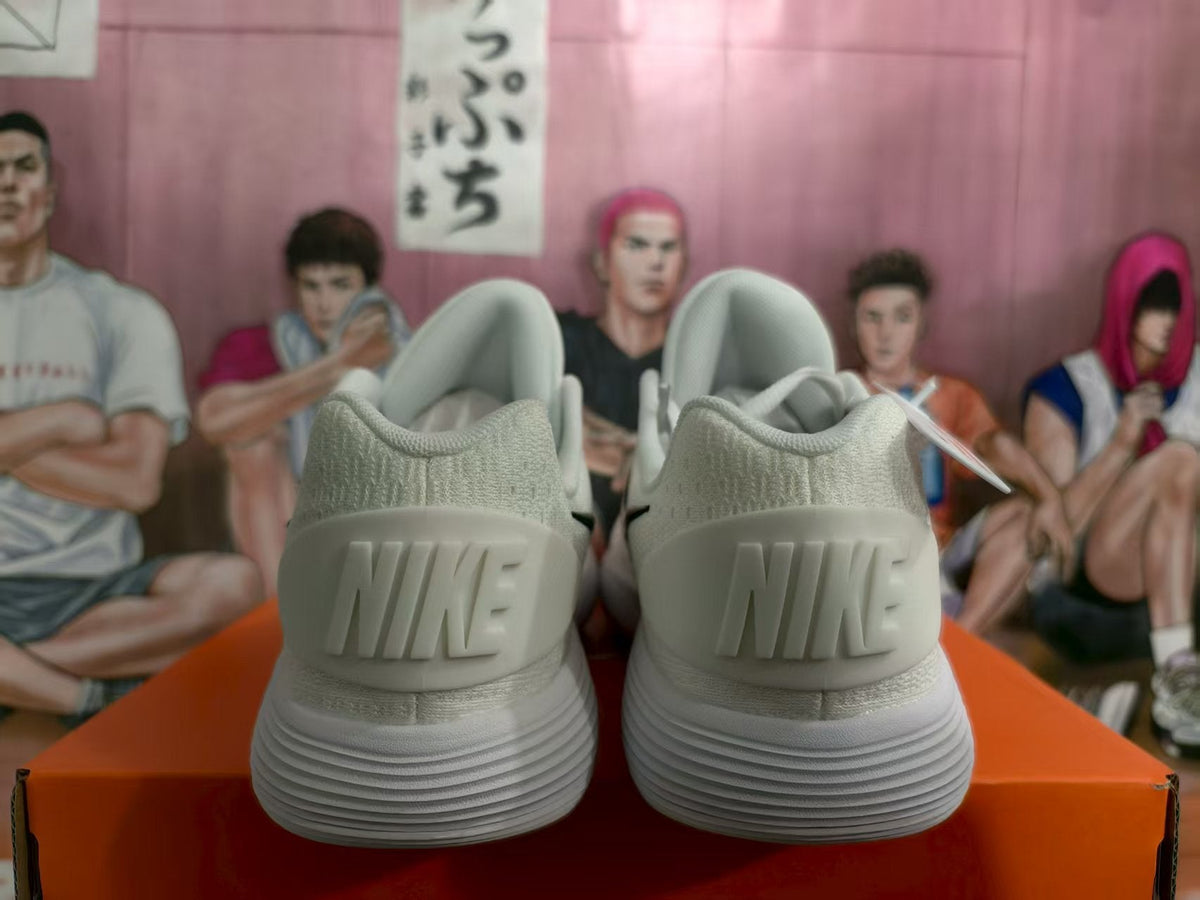 Nike White Basketball Sneakers with Black Swoosh