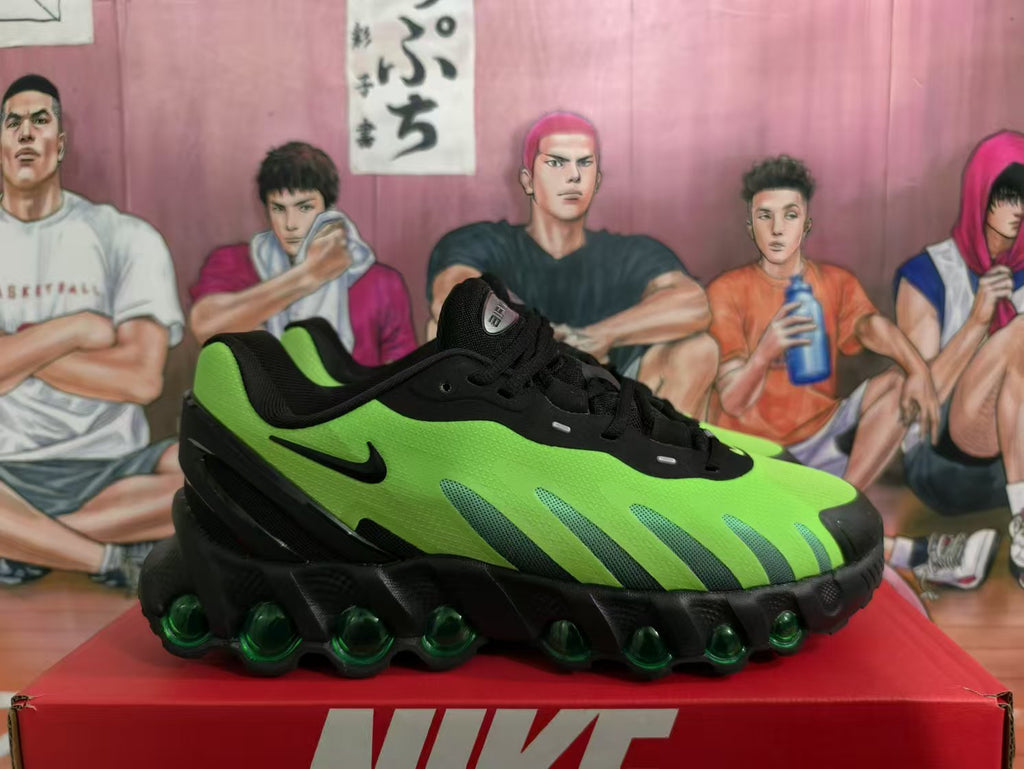 Nike Air Max Sneakers Black and Volt Green