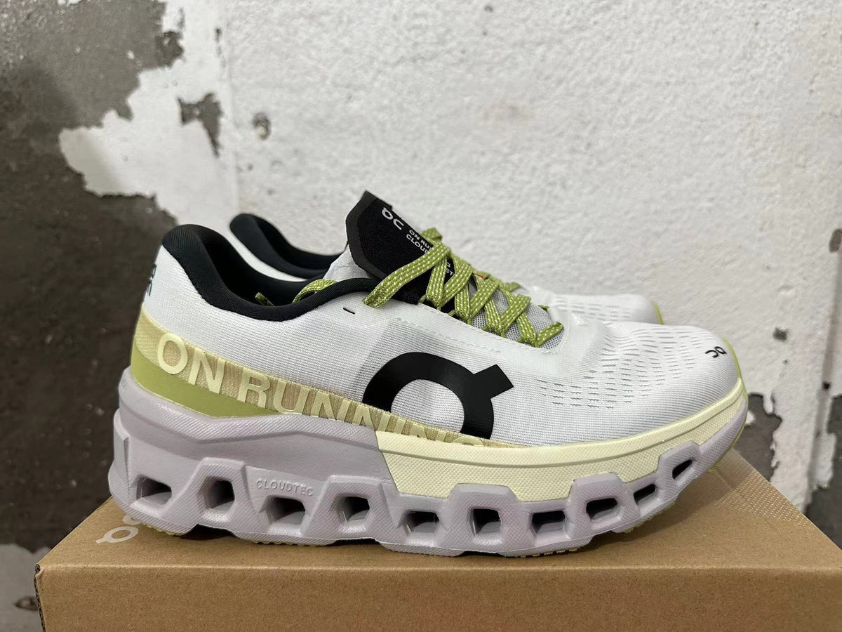 On Running Cloudmonster 2 Sneakers, White and Lime