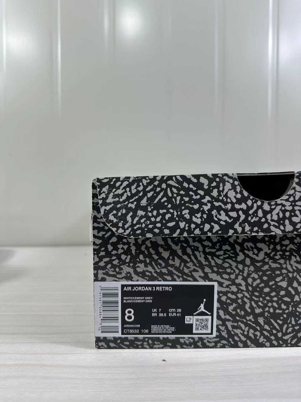 Jordan Air Jordan 3 Retro White Cement Grey Sneakers CT8532-106