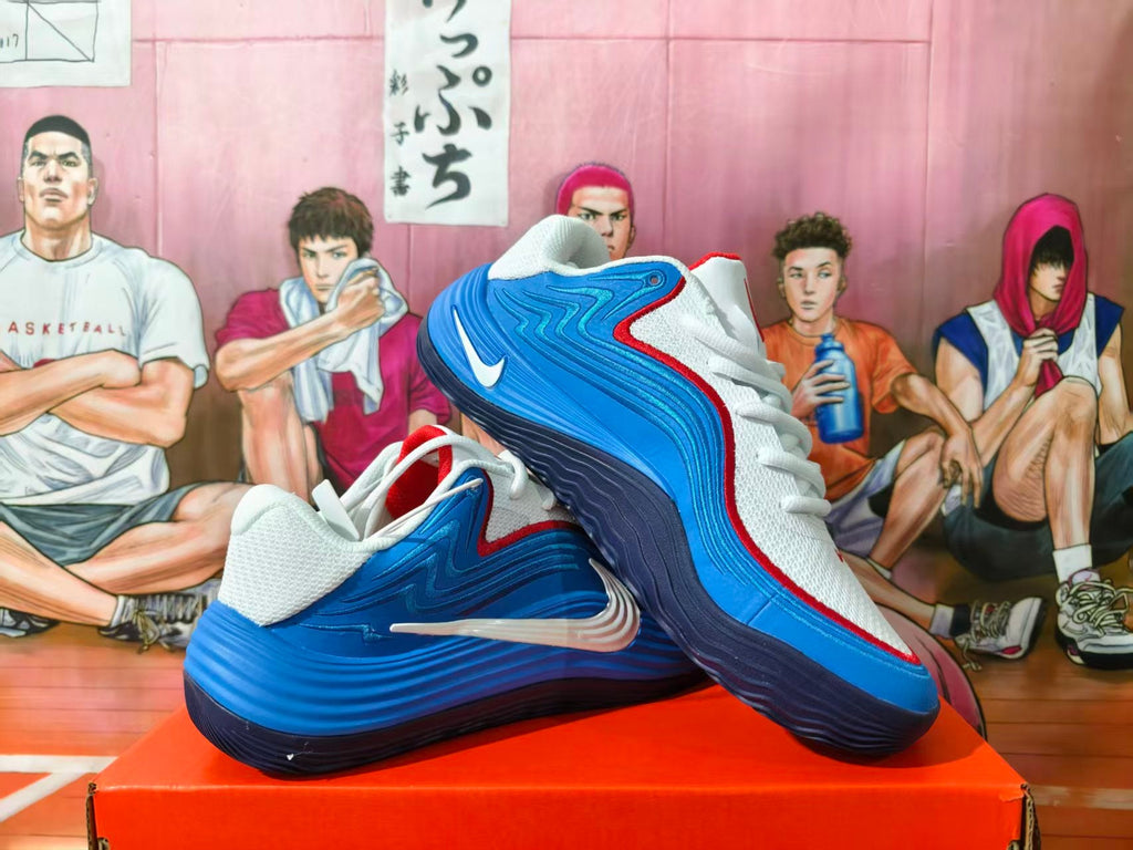 Nike Basketball Shoes in White, Blue and Red