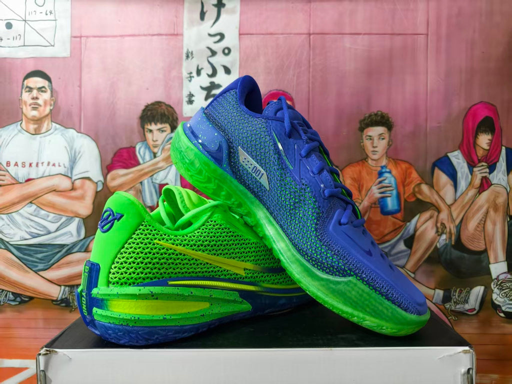 Nike GT Basketball Shoes in Blue and Volt Green