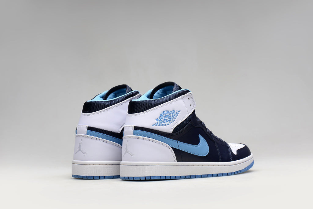 Jordan 1 Retro High Navy and Light Blue Sneakers