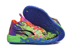 Nike 878-17 Basketball Shoes in Purple and Neon Green
