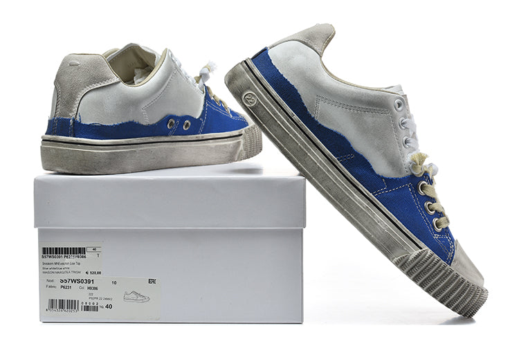 Maison Margiela Replica Low-Top Sneakers in Blue and Grey