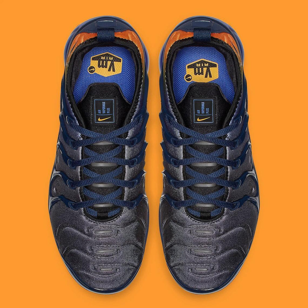 Nike Air VaporMax Plus Sneakers in Gray, Navy and Orange