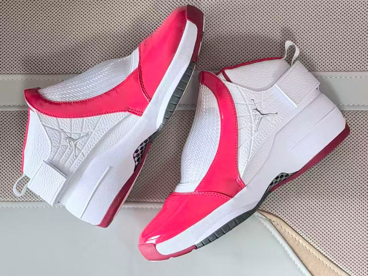 Jordan 19 White Red High-Top Sneakers