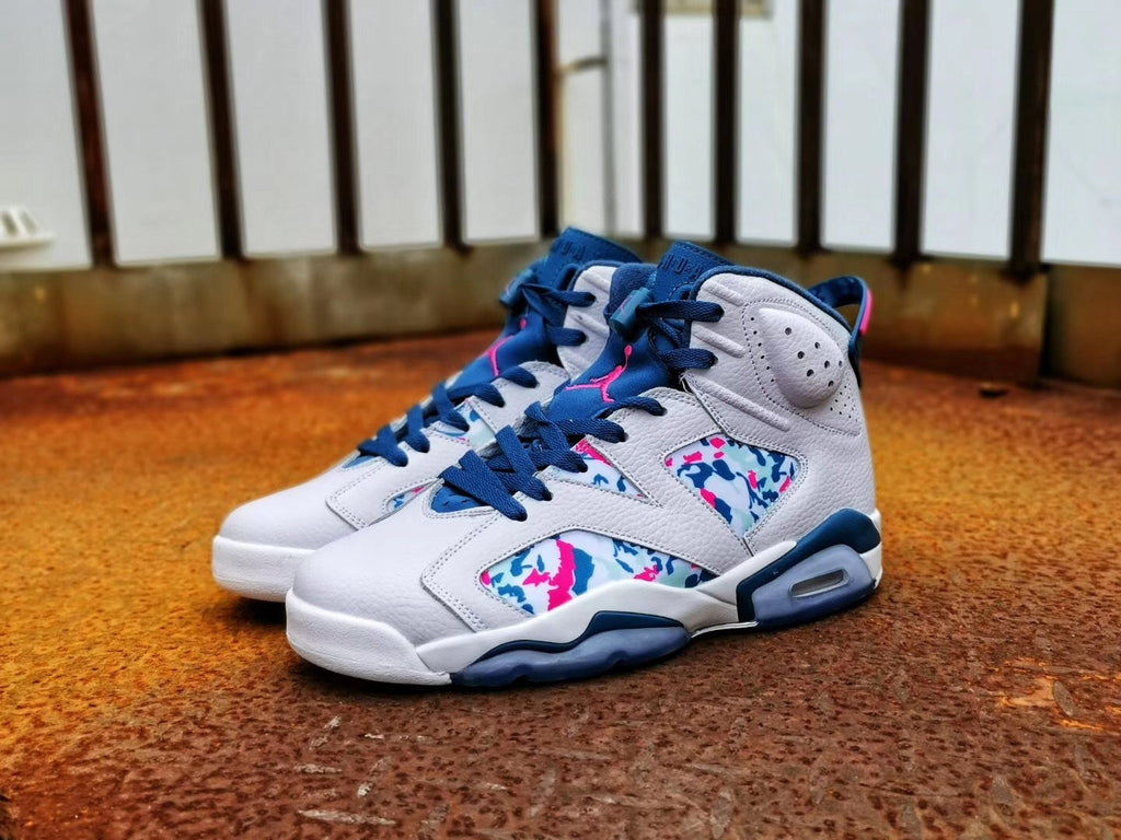 Jordan Air Jordan 6 Multicolor White Blue Pink Sneakers
