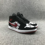 Jordan Air Jordan 1 Mid Black Red Newspaper Print 852542-061