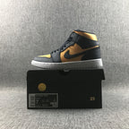 Jordan 1 Mid SE Black Gold Sneakers 852542-401
