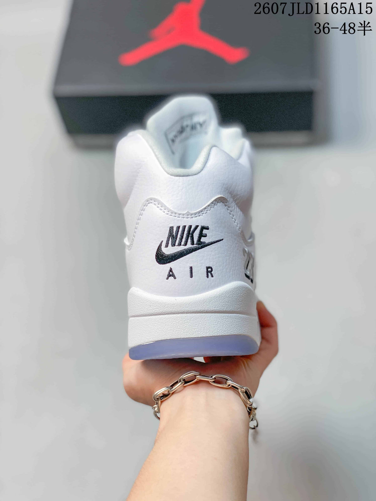Jordan Air Jordan 5 Retro OG White Metallic High-Top Sneakers