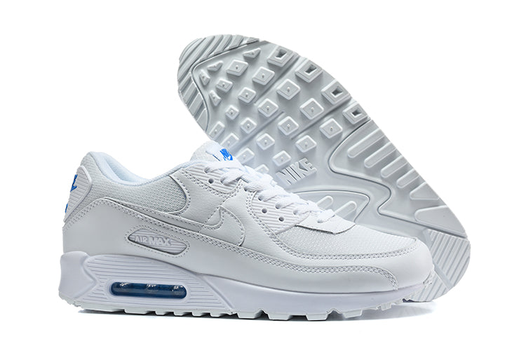 Nike Air Max 90 White and Blue Sneakers