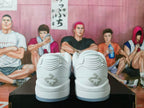 White Low-Top Sneakers with Perforated Panels