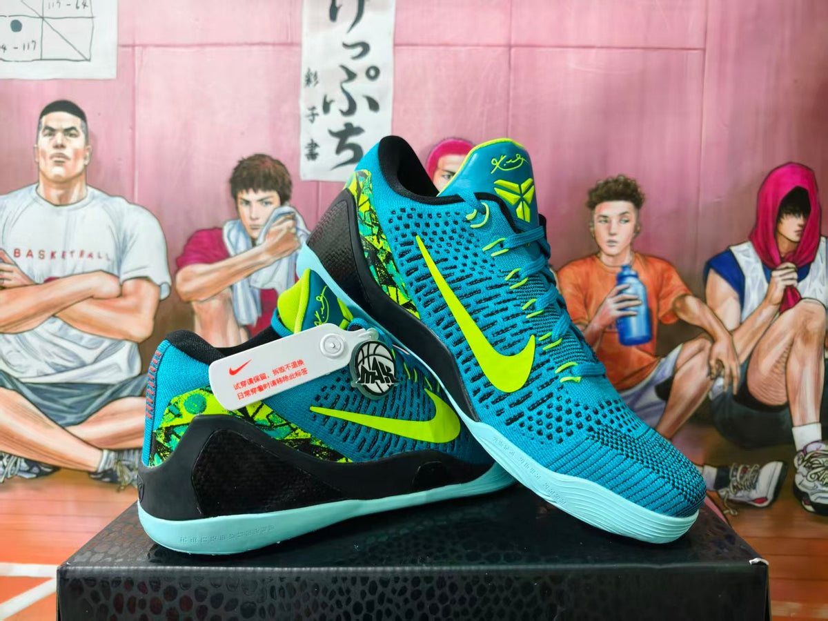Nike Kobe 9 Basketball Shoes in Turquoise and Volt