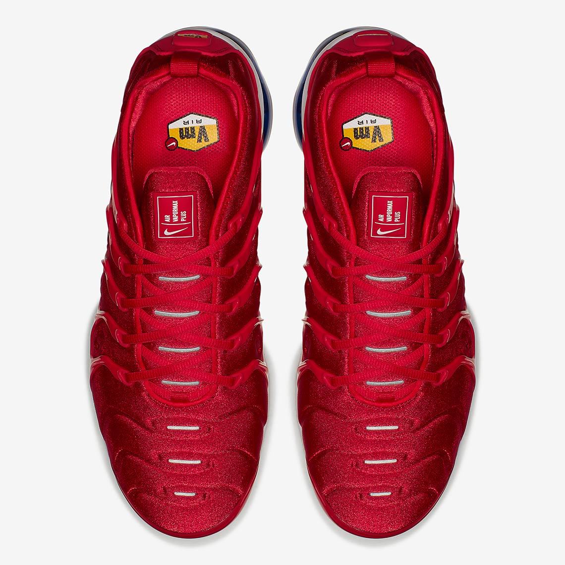 Nike Air VaporMax Plus Red Blue White Sneakers